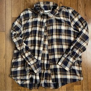 Treasure & Bond boyfriend plaid button down shirt, women’s L